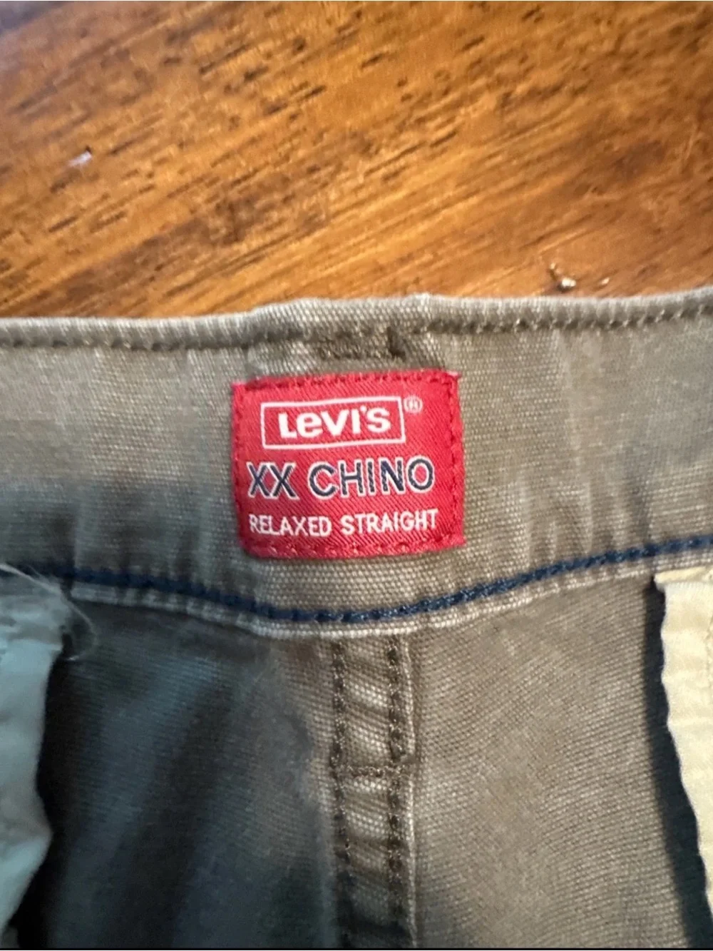 Levi's XX Chino Relaxed Straight Leg Fit Men's Khaki Stretch 36x30
